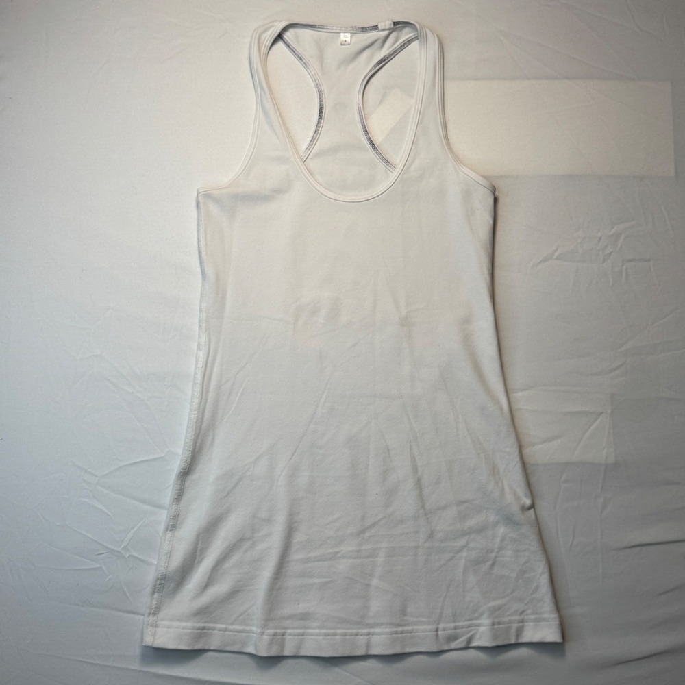 Lululemon Racerback Tank Top Cool White Womens Size 4 Yoga Gym